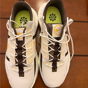 Nike Men's White and Brown Sneakers